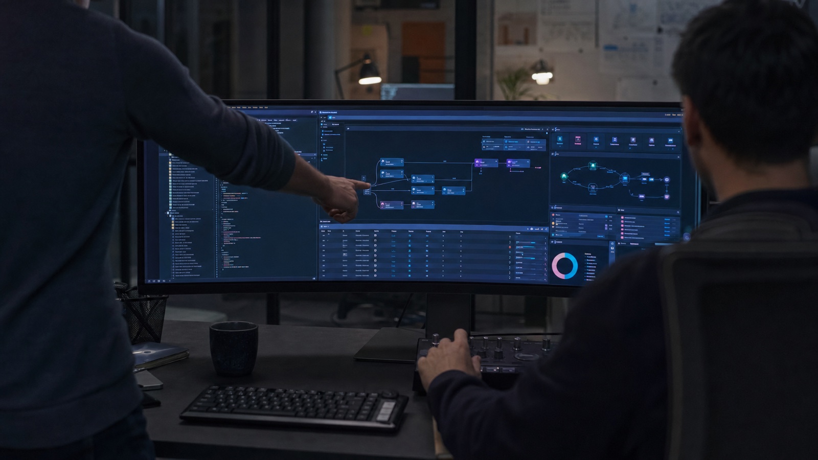 Engineers building a bespoke workflow and operations interface